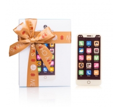 Smartphone van chocolade - Kerstcadeau Chocolade smartphone voor Kerstmis bedrukken